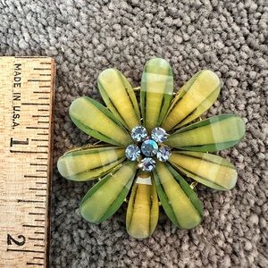Vintage Lucite Flower Brooch